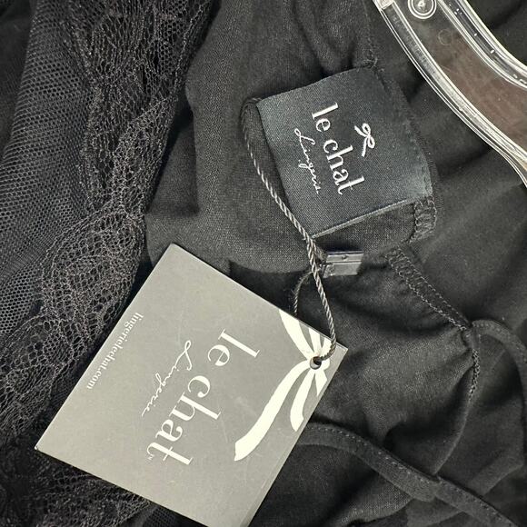 Le Chat Lingerie Womens Slip Dress Size 18 Black Festival Fairy Grunge Lace - Picture 3 of 9